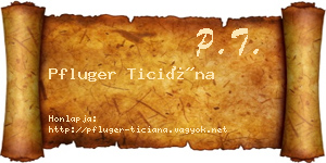 Pfluger Ticiána névjegykártya